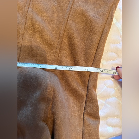 Donna Ricco Brown Suede Sleeveless Shift Dress Size 8 NWT - Picture 4 of 9